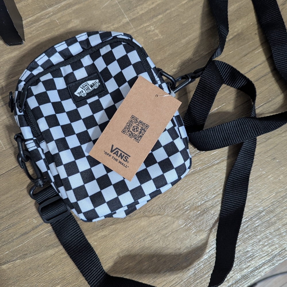 Vans Checkered Black and White Crossbody Bag